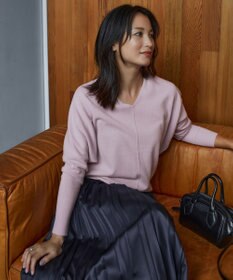 ICB 【洗える】ソフトウールハイゲージ Vネックプルオーバー