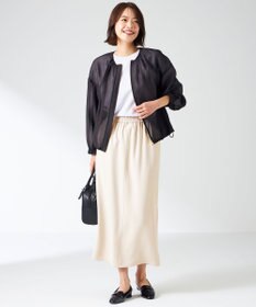 ANY SIS L 【洗える】2wayストレッチジョーゼットロゴ ロンT