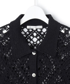 23区 【先行予約】エンブロイダリーレース ポロ ニット