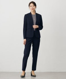 J.PRESS LADIES T/Rアルガンシルク ノーカラー ジャケット