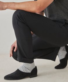 GOTAIRIKU ロングセラー【洗える/折り目加工/シワになりにくい/ウエストアジャスター】ウォッシャブル サマーウール100％パンツ_定番色(ノータック)25年モデル