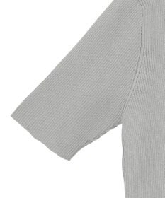 earth music&ecology アシメネックリブニットプルオーバー