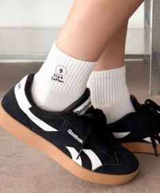 WEGO 手描き風刺繍アンクルパイルソックス