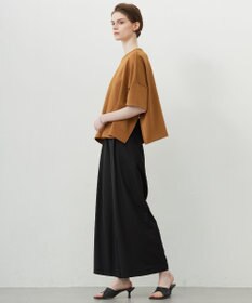 ICB L 【接触冷感・UVケア・速乾・洗える】シルクエステルタフタ ワイドパンツ