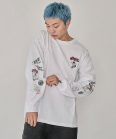 WEGO 【ユニセックス着用ITEM】別注VISIONグラフィックスリーブプリントT（LS）