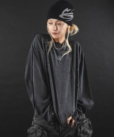 WEGO 【ユニセックス着用ITEM】MA55IVE　コールドダイスウィッチングロゴT（LS）