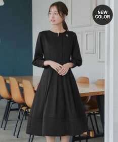 Tiaclasse L 【セレモニー・XSサイズ(5号)追加・新色追加・洗える】キーネックフレアワンピース