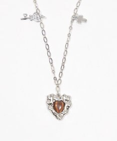 WEGO Lストーンハートジャラモチーフネックレス