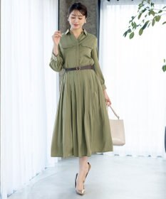 Tiaclasse 【洗える】ヴィンテージサテンシャツワンピース