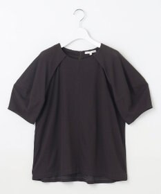 自由区 【洗える】ボリュームスリーブピケ カットソー