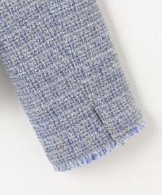 自由区 【セットアップ対応・洗える】ライトミックスツイード ジャケット