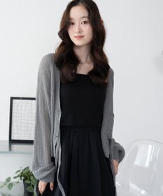 WEGO 【25年秋冬新作】モヘアタッチ2WAYリボンカーデ