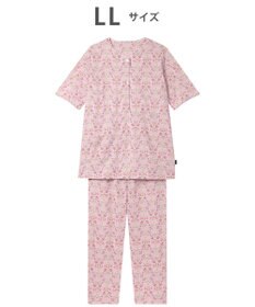 WACOAL パジャマ 綿100%(本体) 天竺素材 ミントン 5分袖 半袖 長ズボン レディース NDT167 /ワコール