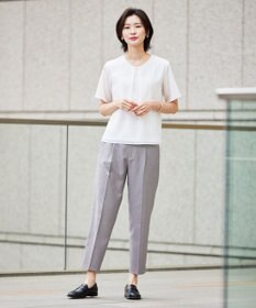 J.PRESS LADIES 【セットアップ対応・洗える・UVケア・速乾】 OXIJEWELストレッチ テーパード パンツ