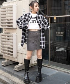 WEGO ヴィンテージウォッシュカーゴミニスカート