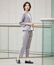 J.PRESS LADIES 【セットアップ対応・洗える・UVケア・速乾】 OXIJEWELストレッチ テーパード パンツ