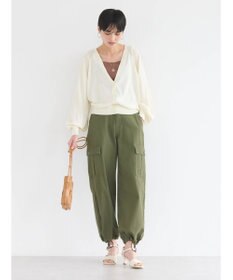 AMERICAN HOLIC 袖ボリュームショートニットカーディガン