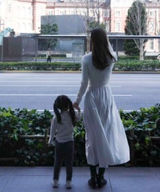 Green Parks AnriettMusee  リブニットドッキングワンピース