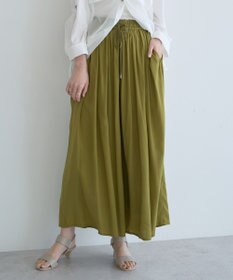 YECCA VECCA シルキータックワイドパンツ