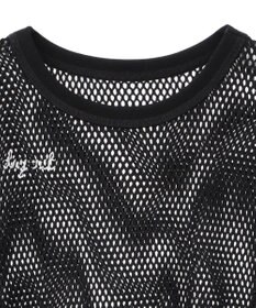 AMERICAN HOLIC 【WEB限定】ランダムロゴメッシュロングTシャツ/チュニック