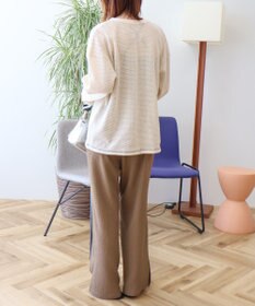 AMERICAN HOLIC 【WEB限定】ランダムロゴメッシュロングTシャツ/チュニック