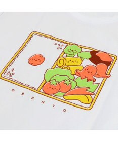 Mother garden しろたん Tシャツ 半袖  《お弁当柄》 白色 ユニセックス