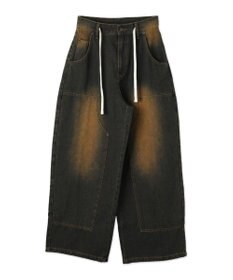 WEGO ヴィンテージウォッシュダブルニーバギーパンツ