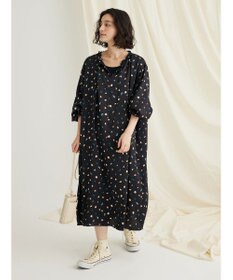 CRAFT STANDARD BOUTIQUE 柄ギャザーマキシワンピース