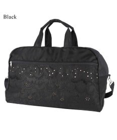 tsumori chisato CARRY スカラップレース ボストンバッグ ショルダーテープ付き 【かわいくて軽い！】