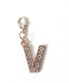 WEGO 【痛バ＆推し活グッズ】ゴールドビジューアルファベットDIYチャーム21ｍｍ