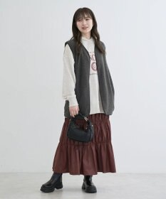 Green Parks チンツ加工シャーリングスカート