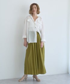 YECCA VECCA シルキータックワイドパンツ