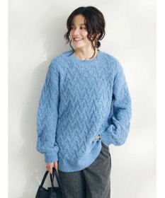 CRAFT STANDARD BOUTIQUE 洗えるモールケーブルニットチュニック