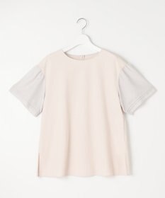 自由区 【WEB限定カラーあり】【UVカット・吸水速乾・洗える】ツイストプレーンラッフルスリーブ カットソー