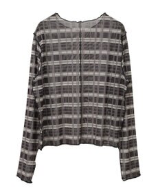 earth music&ecology シアーチェックプルオーバー