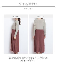 Tiaclasse L 【洗える】1枚で着映えするプリーツニットワンピース