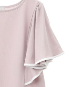 earth music&ecology 【接触冷感/洗濯機可】パイピングフレアスリーブカットソー