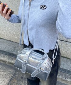 WEGO ハトメハンドルミニボストンショルダー