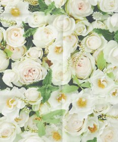 自由区 【カトリエムブーケ】La boroderie de Laurent ブーケモチーフマルチスカーフ