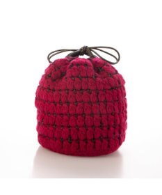 UNBILLION カシュカシュ cachecache / サテンリボン編み込み巾着ショルダー