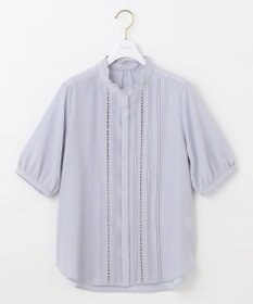 ANY SIS S 【洗える】フリルスタンドピンタック ブラウス