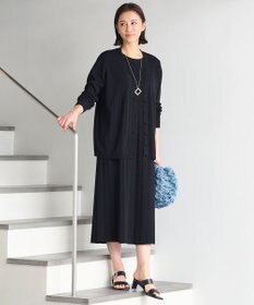自由区 【洗える】ハイツイストコットンアセテート ニットワンピース