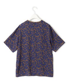 ICB 【洗える】シルエットフラワープリント Tブラウス