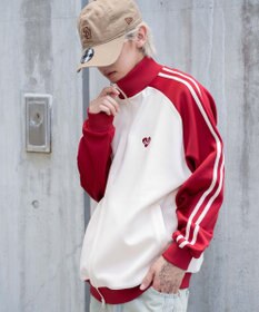 WEGO 【ユニセックスITEM/MLサイズ展開】ラグランライントラックジャケット