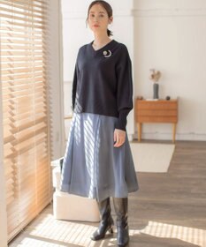 組曲 【8色展開・手洗い可】ウールカシミヤミックス Vネックニット