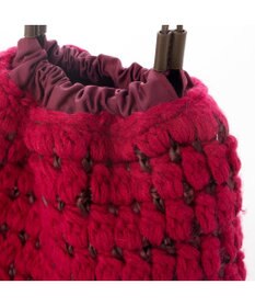 UNBILLION カシュカシュ cachecache / サテンリボン編み込み巾着ショルダー