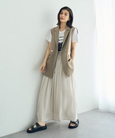 YECCA VECCA シルキータックワイドパンツ