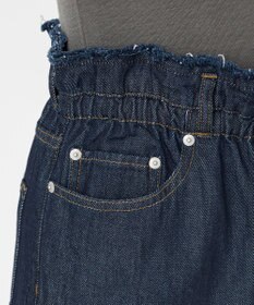 NAVE 【ReNAVE・洗える/軽量】ライトデニム ウエストギャザーパンツ