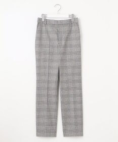 23区 【洗える】ウォームストレッチ チェック テーパード パンツ