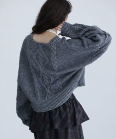 Green Parks ■ＥＳＣＡＲ　フリンジケーブルポップコーンニット